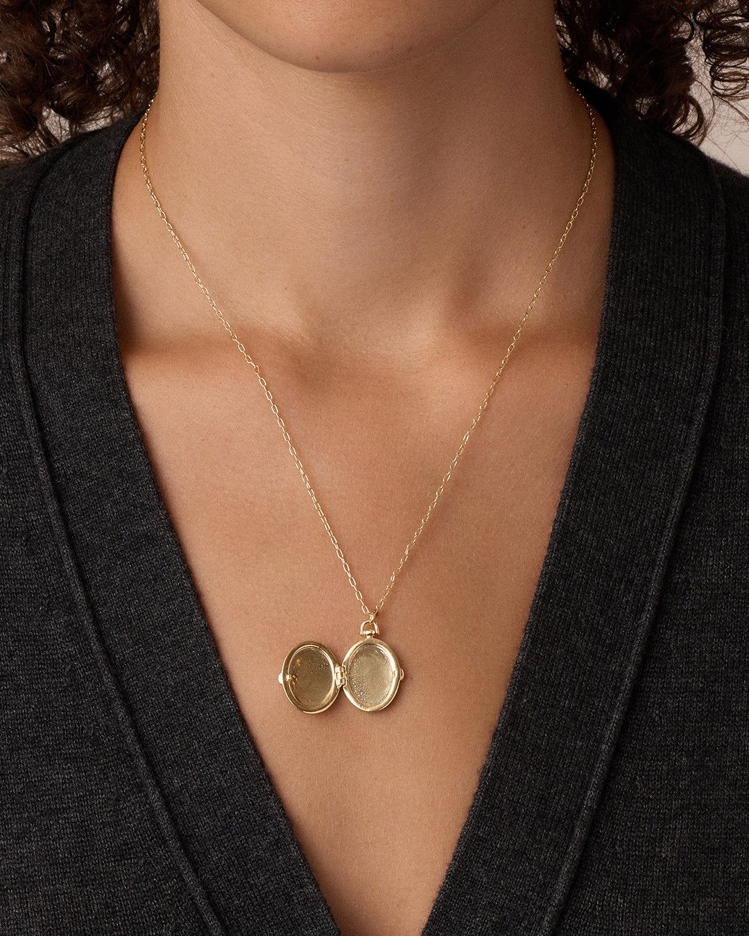 Celeste Locket Necklace || option::18K Gold Plated