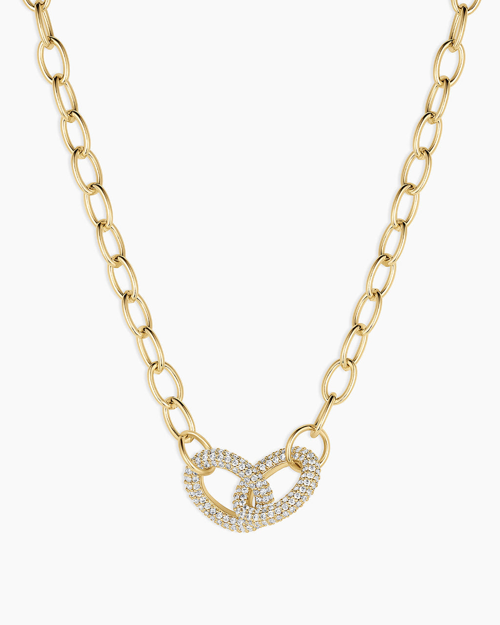 Lou Shimmer Interlocking Necklace || option::18K Gold Plated