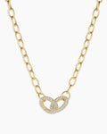 Lou Shimmer Interlocking Necklace || option::18K Gold Plated