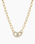 Lou Shimmer Interlocking Necklace || option::18K Gold Plated