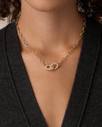 Lou Shimmer Interlocking Necklace || option::18K Gold Plated