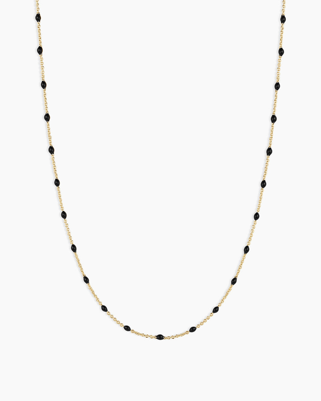 Capri Necklace || option::18K Gold Plated, Black