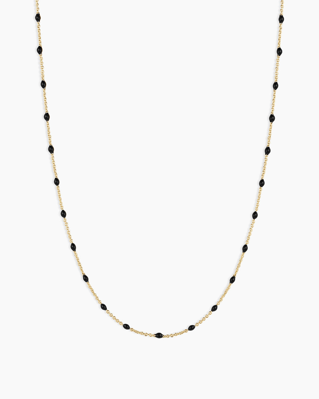 Capri Necklace || option::18K Gold Plated, Black