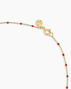 Capri Necklace - Red || option::18K Gold Plated, Red