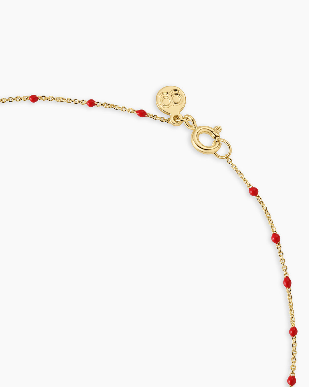 Capri Necklace - Red || option::18K Gold Plated, Red