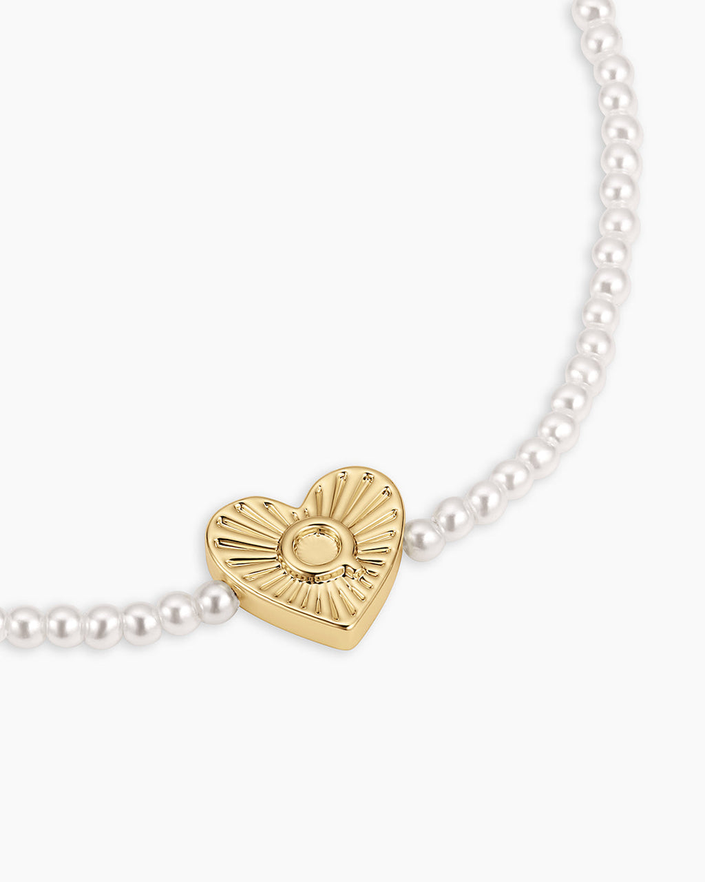 Pearl Vintage Heart Alphabet Bracelet || option::18K Gold Plated, Q