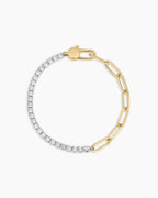 Florence Tennis Chain Bracelet || option::18K Gold Plated