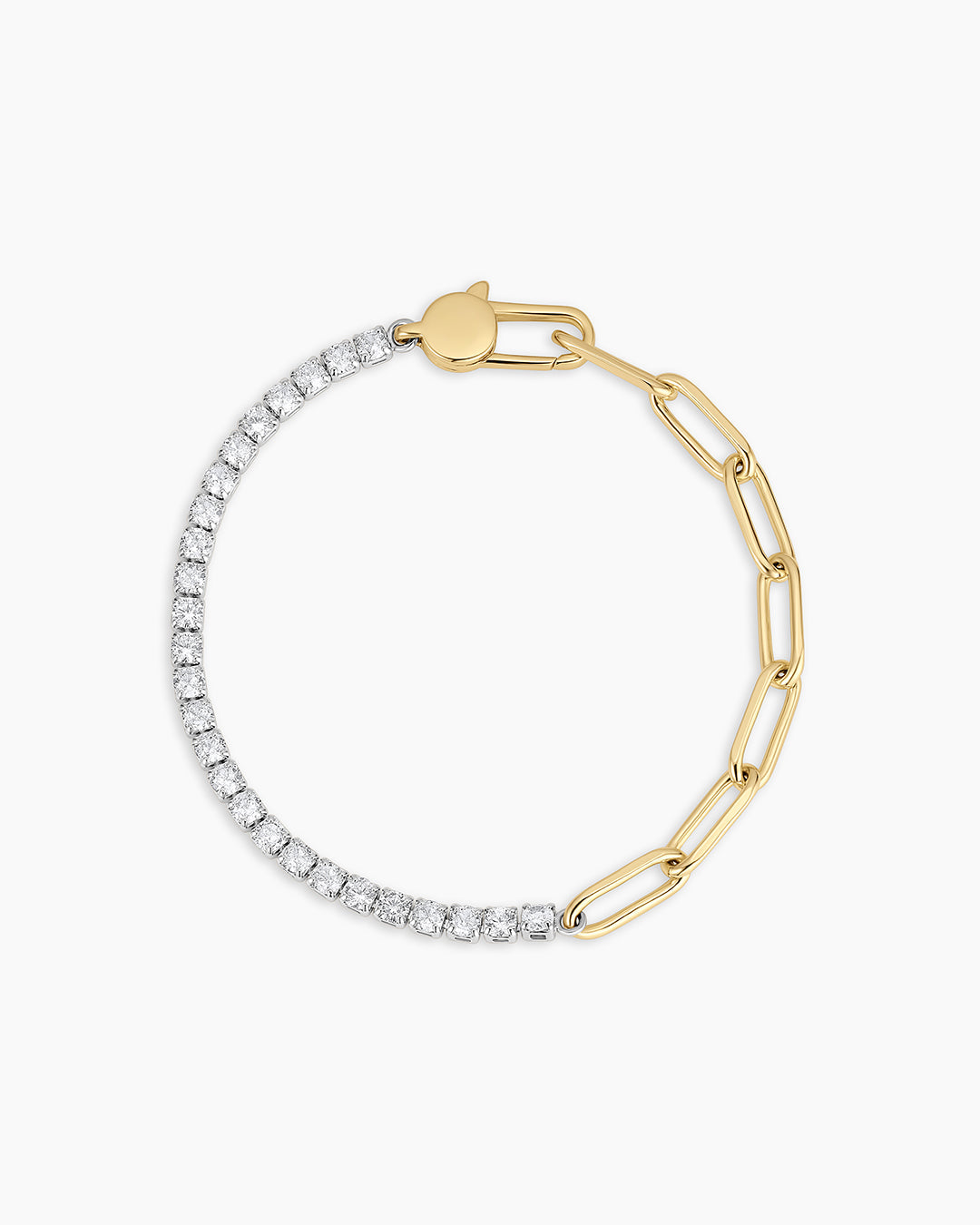 Florence Tennis Chain Bracelet || option::18K Gold Plated