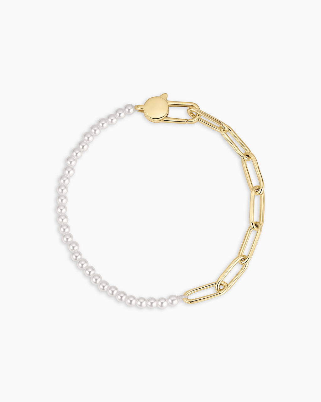 Florence Pearl Chain Bracelet || option::18K Gold Plated