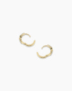 Lab Grown Diamond Heart Huggies || option::14K Solid Gold