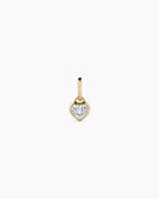 Lab Grown Diamond Heart Charm || option::14K Solid Gold