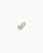 Lab Grown Diamond Heart Charm || option::14K Solid Gold