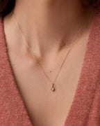 Lab Grown Diamond Heart Charm || option::14K Solid Gold