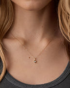 Lab Grown Diamond Heart Charm || option::14K Solid Gold