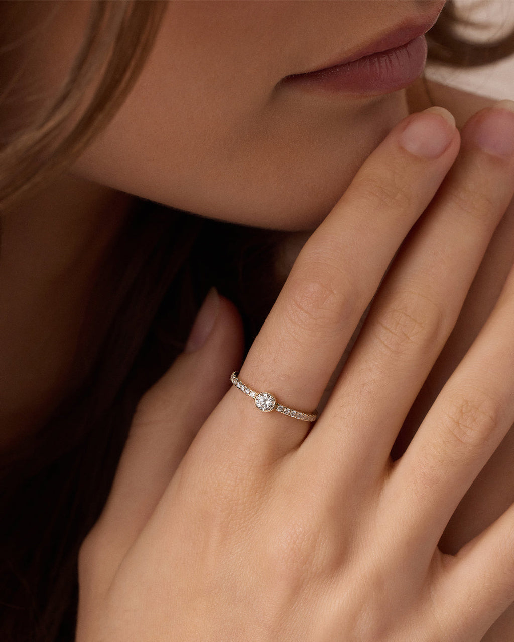 Lab Grown Diamond Circle Eternity Ring || option::14K Solid Gold