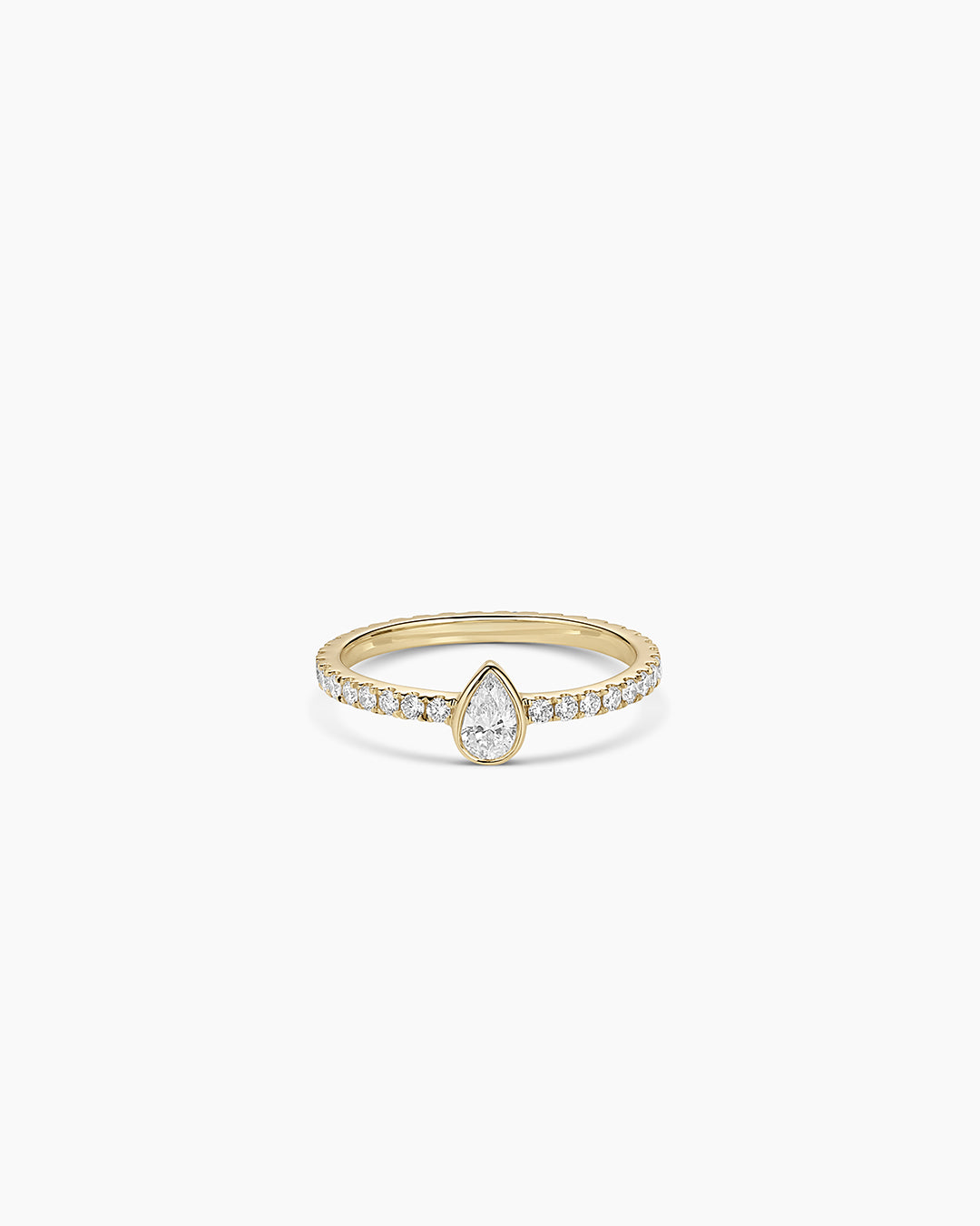 Lab Grown Diamond Pear Eternity Ring || option::14K Solid Gold