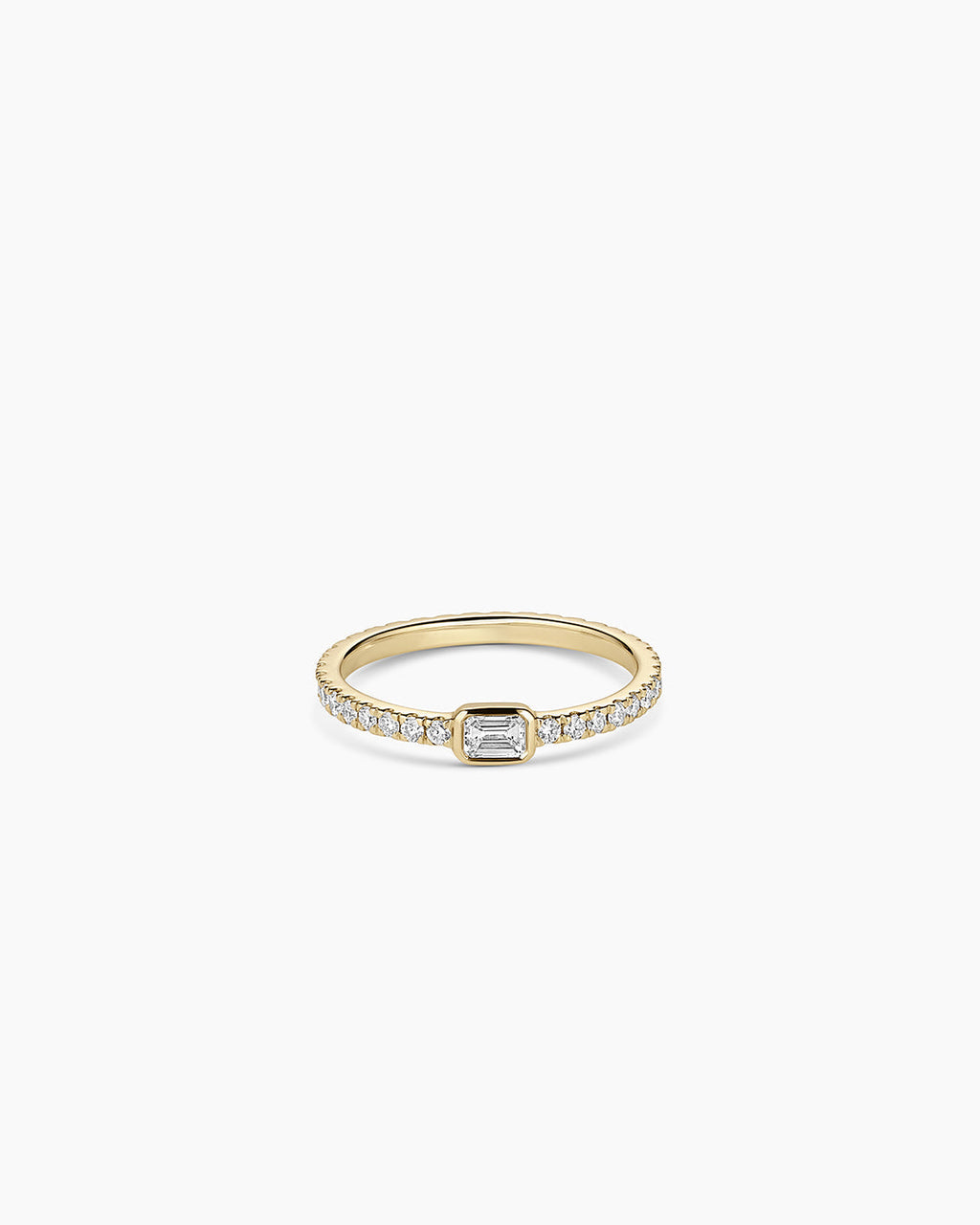 Lab Grown Diamond Emerald Eternity Ring || option::14K Solid Gold