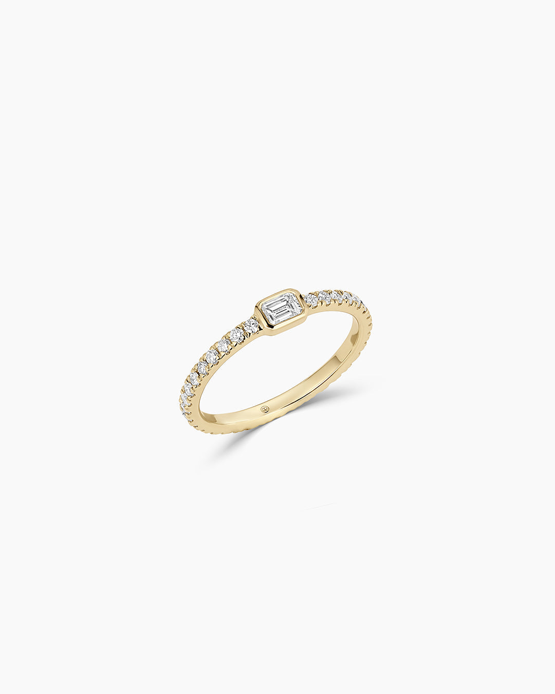 Lab Grown Diamond Emerald Eternity Ring || option::14K Solid Gold