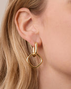 Charlie Drop Hoops || option::18K Gold Plated