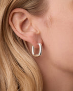 Charlie Hoops || option::Silver Plated