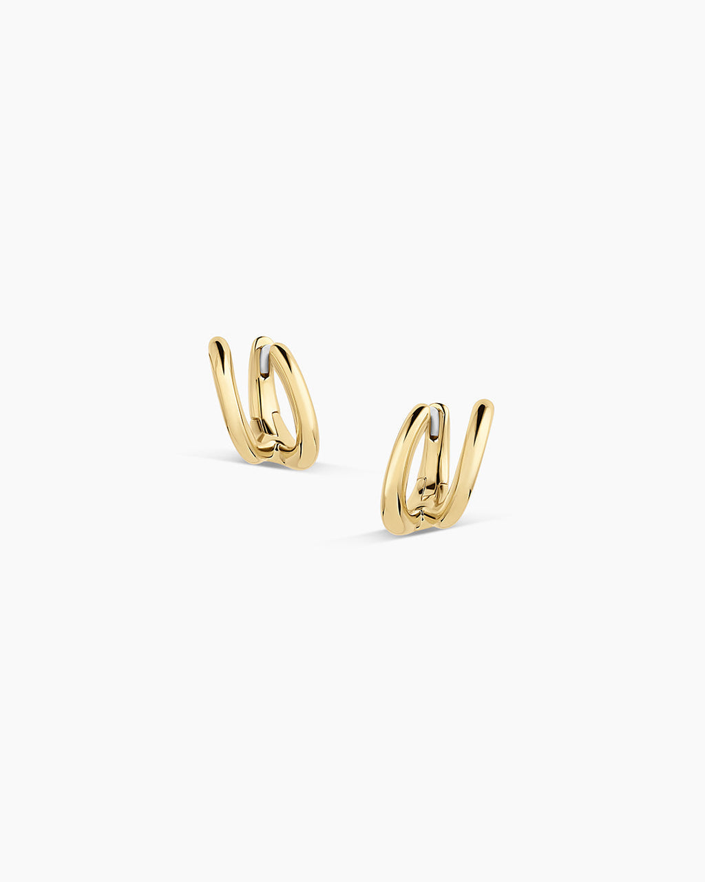 Taner Double Huggie || option::18K Gold Plated