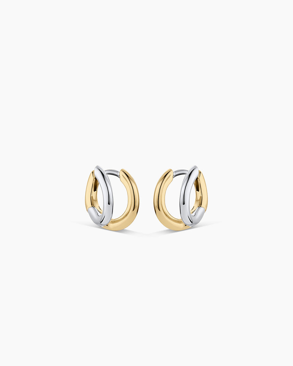 Taner Double Huggies || option::18K Gold & Silver Plated