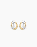 Taner Double Huggies || option::18K Gold & Silver Plated