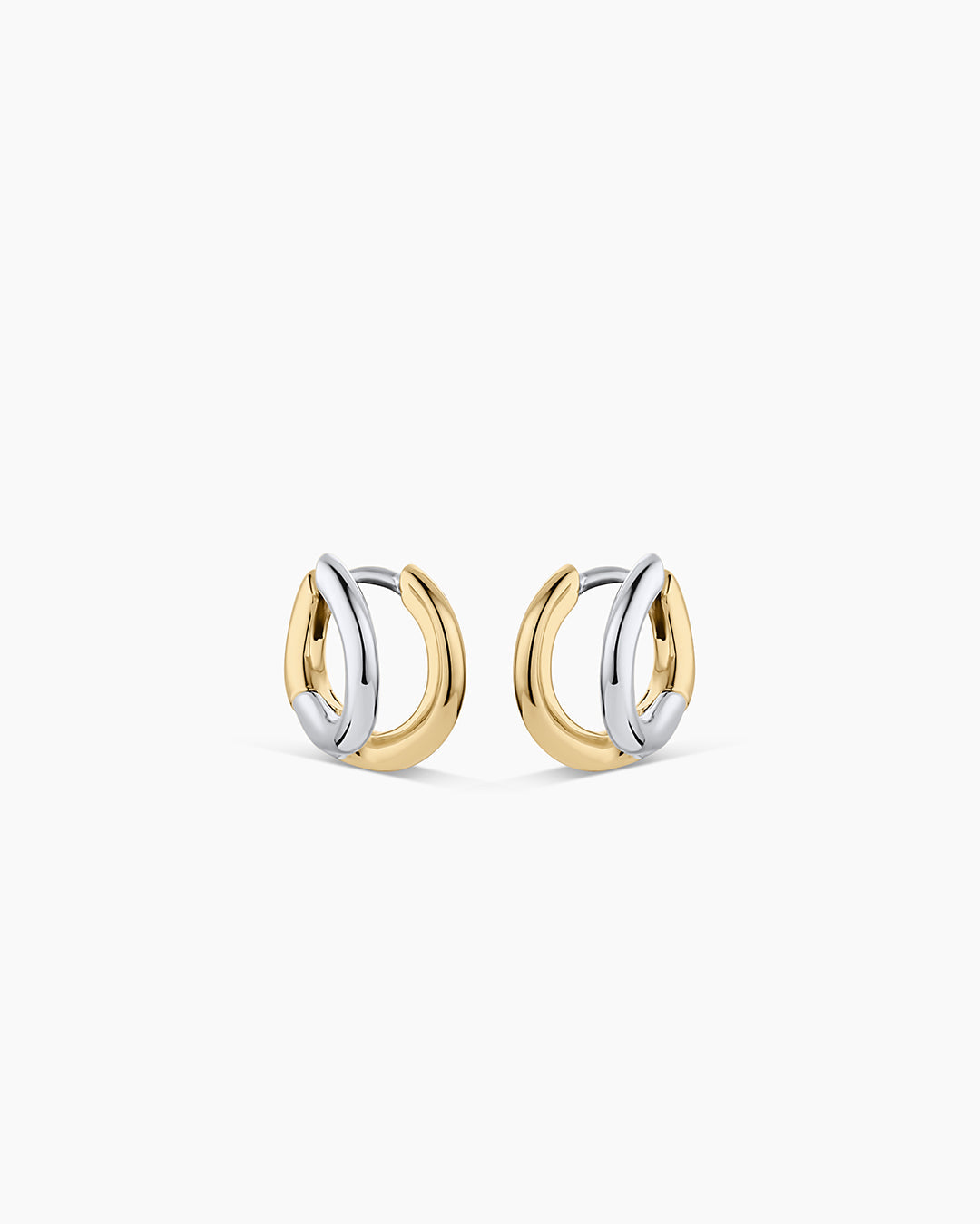 Taner Double Huggies || option::18K Gold & Silver Plated