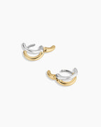 Taner Double Huggies || option::18K Gold & Silver Plated