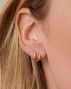 Shimmer Double Huggies || option::18K Gold Plated