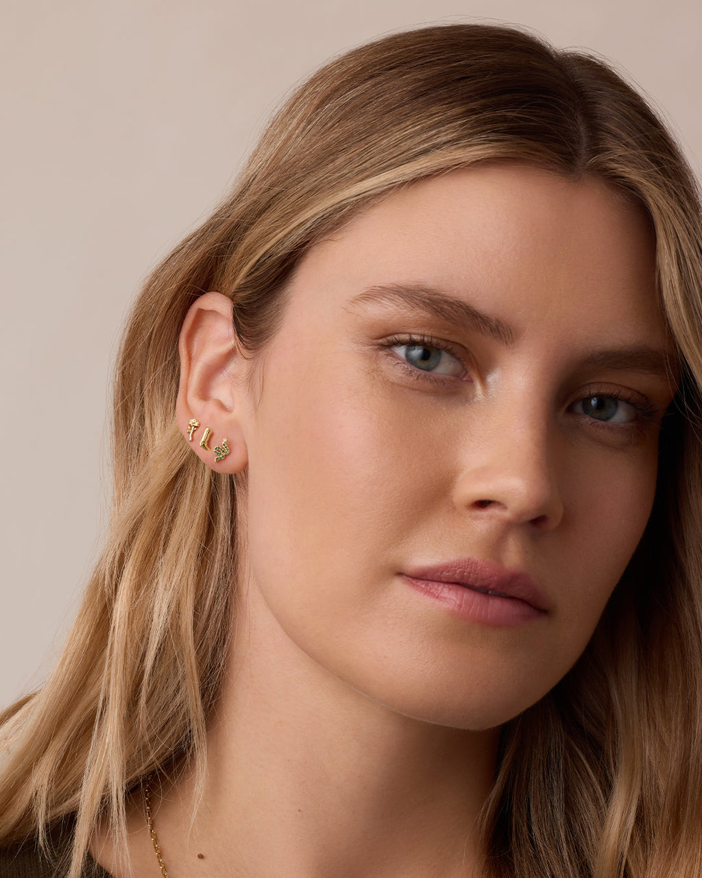 Cowboy Boot Single Stud || option::18K Gold Plated