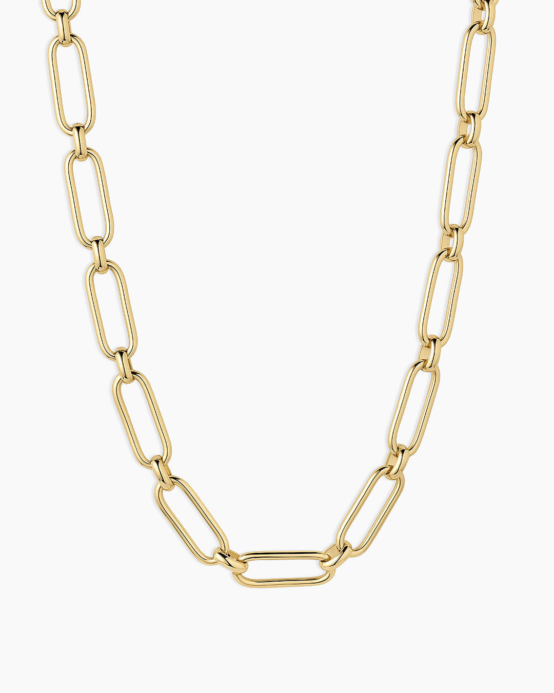 Zoey Statement Link Necklace || option::18K Gold Plated