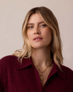 Zoey Statement Link Necklace || option::18K Gold Plated