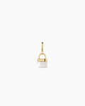 Padlock Parker Charm || option::18K Gold Plated, Mother of Pearl