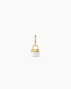 Padlock Parker Charm || option::18K Gold Plated, Mother of Pearl