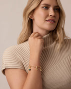 Padlock Parker Charm || option::18K Gold Plated, Malachite