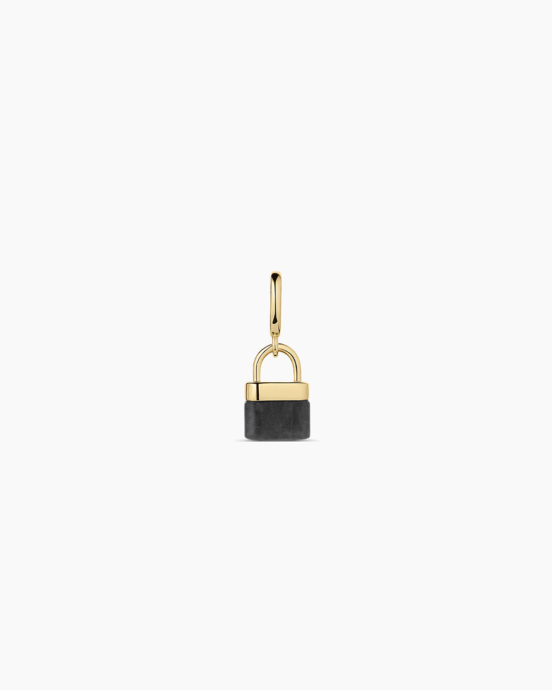 Padlock Parker Charm || option::18K Gold Plated, Labradorite