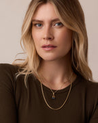 Padlock Parker Charm || option::18K Gold Plated, Labradorite