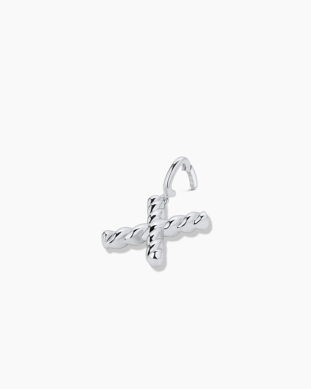 Crew Alphabet Statement Charm || option::Silver Plated, X