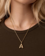 Crew Alphabet Statement Charm || option::18K Gold Plated, A