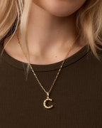 Crew Alphabet Statement Charm || option::18K Gold Plated, C