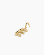Crew Alphabet Statement Charm || option::18K Gold Plated, E