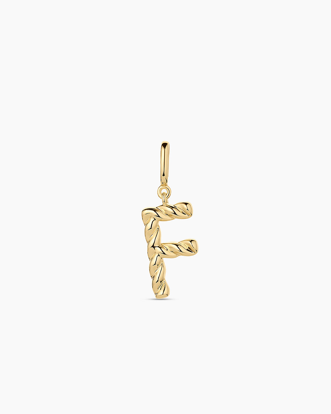 Crew Alphabet Statement Charm || option::18K Gold Plated, F