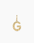 Crew Alphabet Statement Charm || option::18K Gold Plated, G