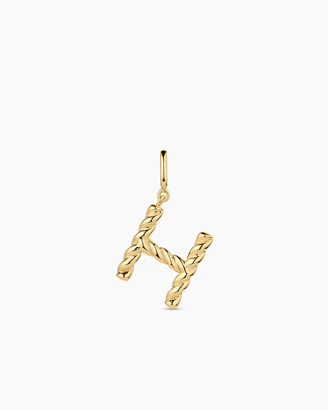Crew Alphabet Statement Charm || option::18K Gold Plated, H