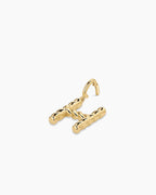 Crew Alphabet Statement Charm || option::18K Gold Plated, H