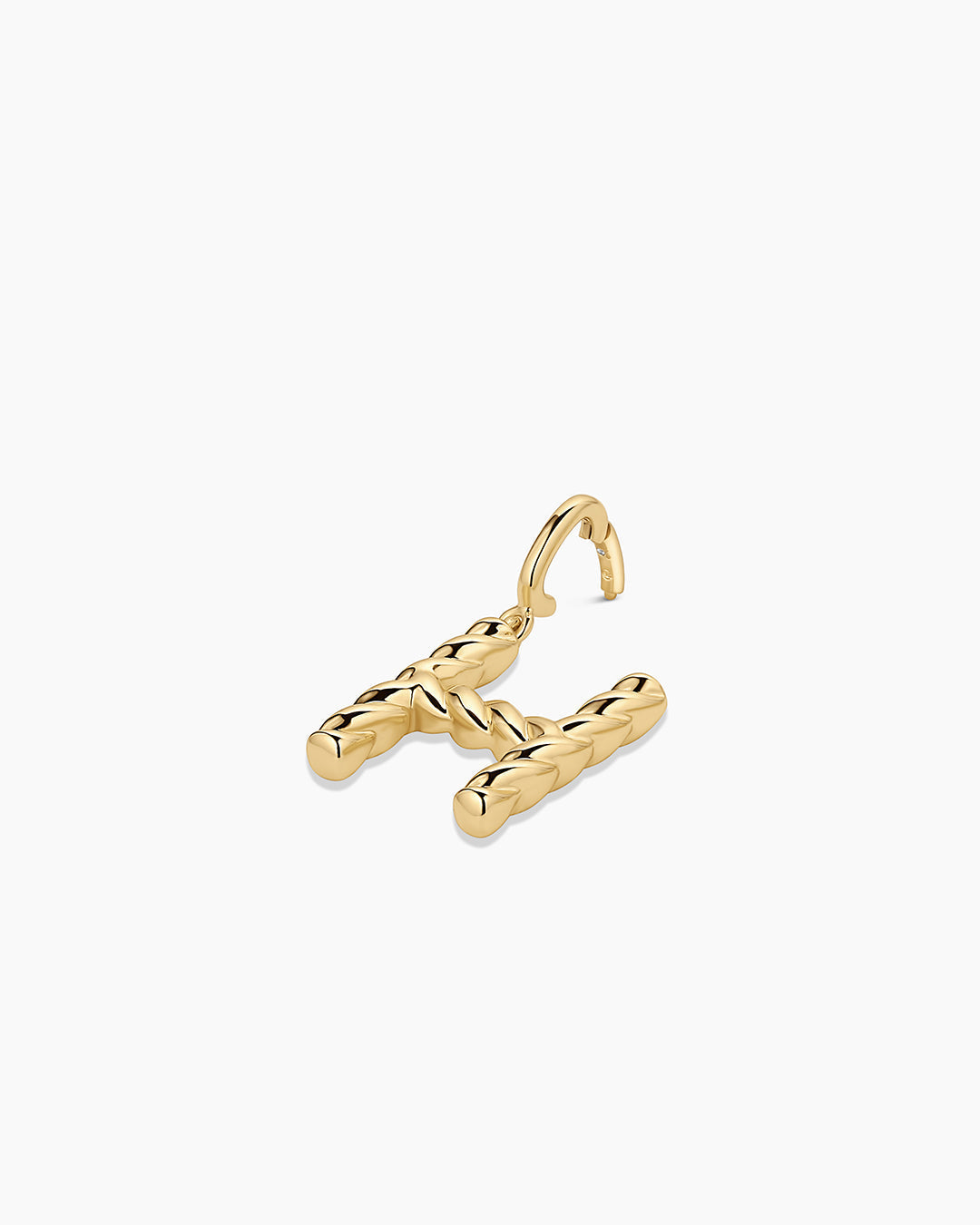 Crew Alphabet Statement Charm || option::18K Gold Plated, H