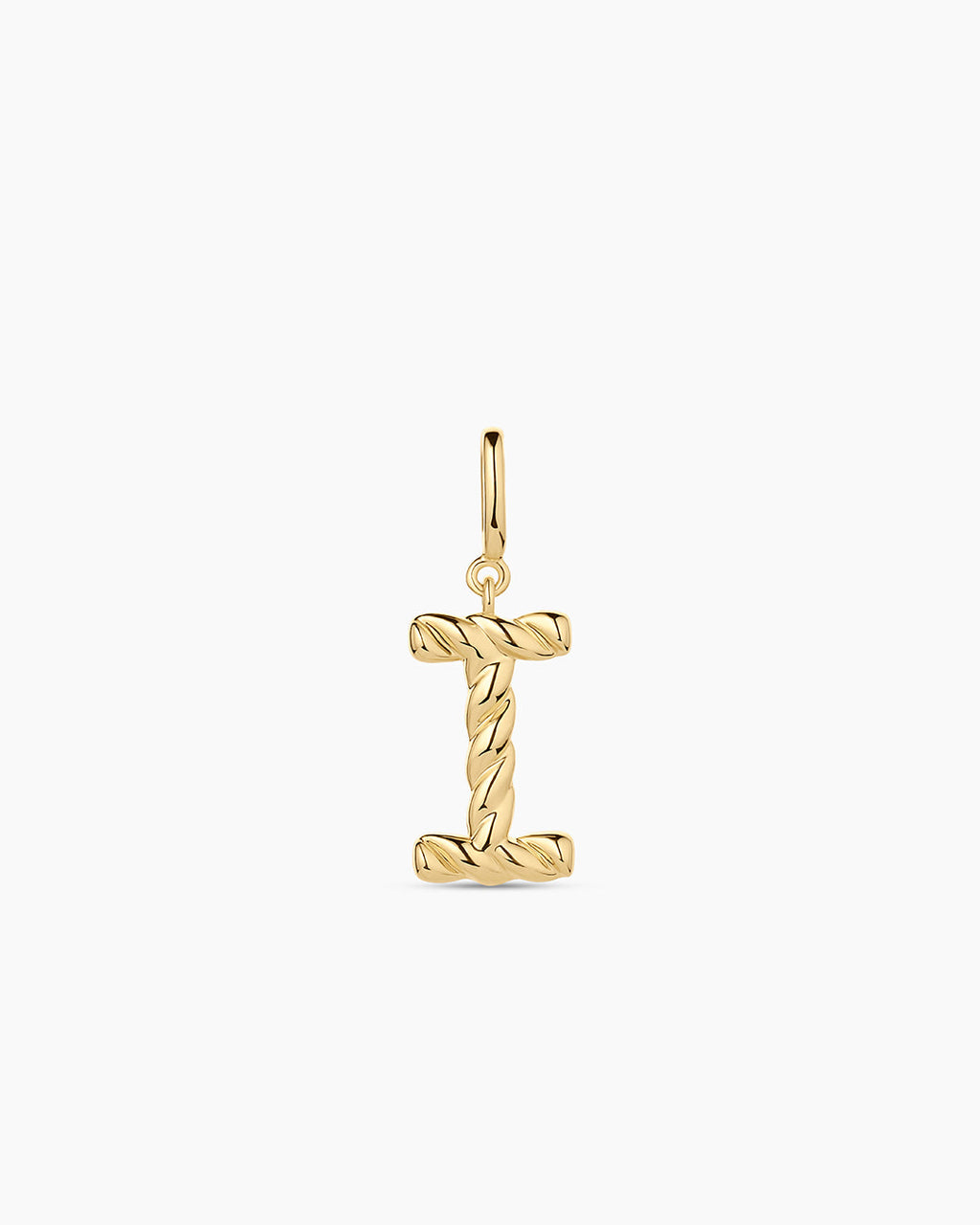 Crew Alphabet Statement Charm || option::18K Gold Plated, I
