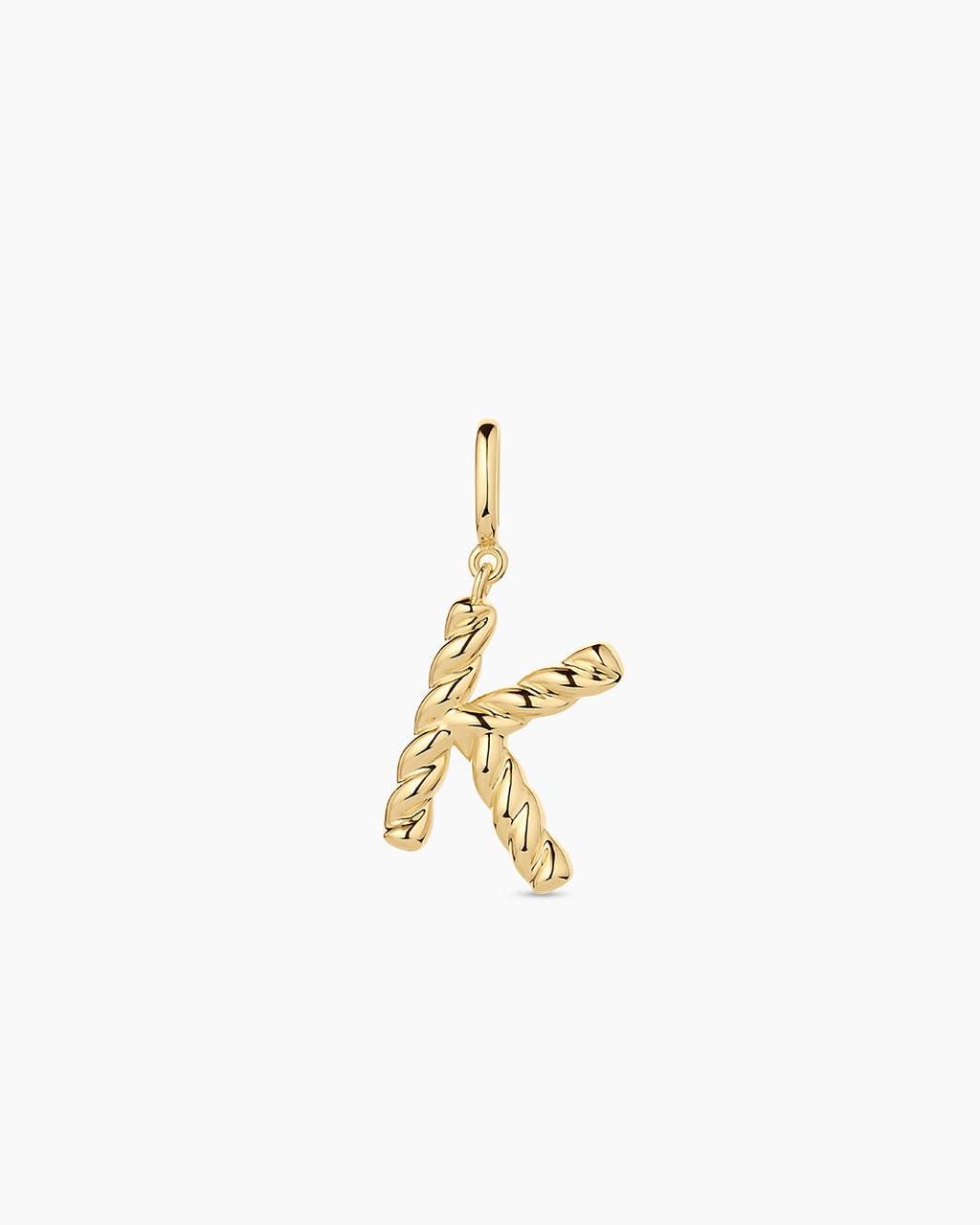 Crew Alphabet Statement Charm || option::18K Gold Plated, K