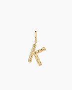 Crew Alphabet Statement Charm || option::18K Gold Plated, K